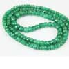 Natural Green Emerald Faceted Roundel Beads Strand Length 16 Inches and Size 2.5mm to 4.5mm approx.